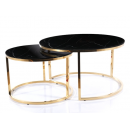 Комплект SIGNAL MUSE (2 стола журнальных) эффект черного мрамора/золотой